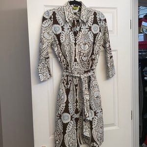 Craig Taylor printed cotton Shirtdress with belt